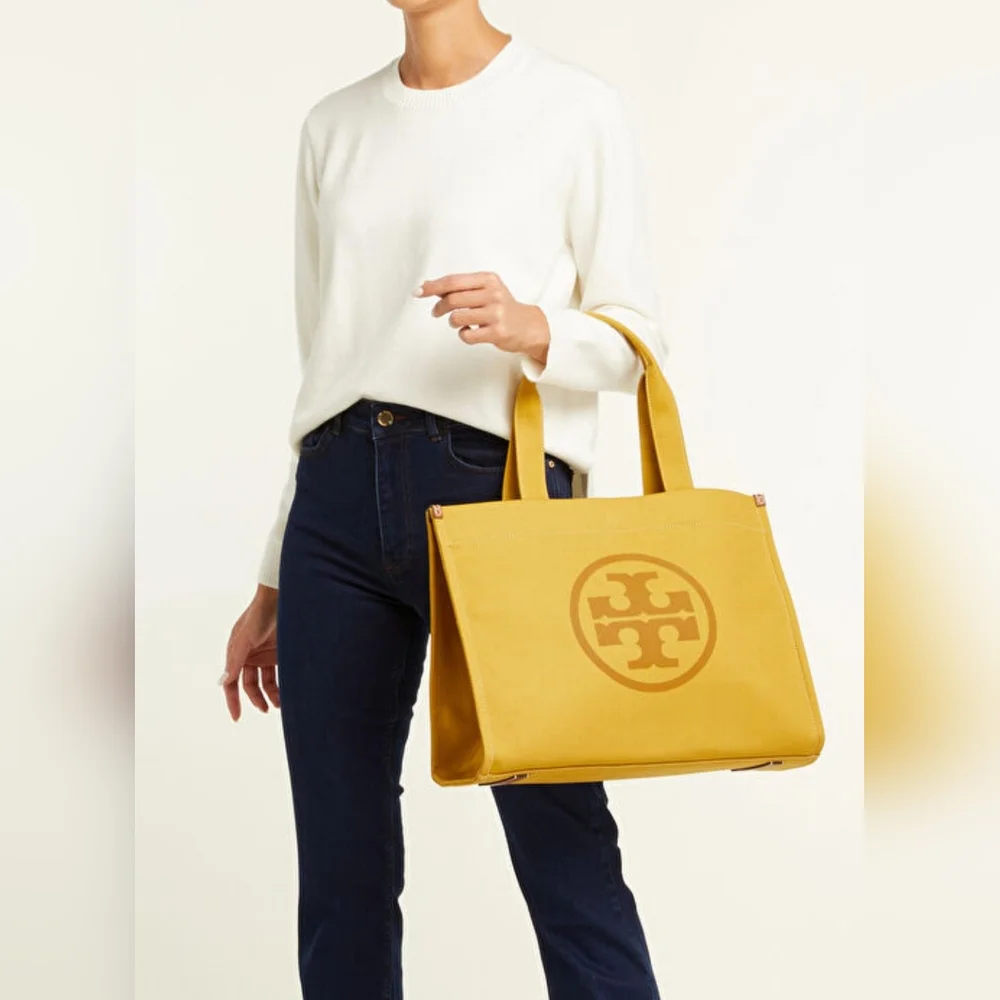 TORY BURCH Ella Canvas Tote Bag - Picture 3 of 12